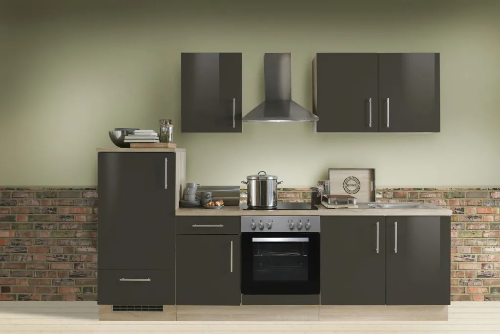 Menke Cuisines Équipées|Afficher Blocs Cuisine<Bloc cuisine avec électroménager KONSTANZA