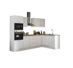 Bega BBK Cuisines Équipées|Afficher Blocs Cuisine<Bloc cuisine avec électroménager CORNWALL (cuisine d'angle-four-lave-vaisselle-micro-ondes) I