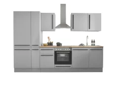 Bega BBK Cuisines Équipées|Afficher Blocs Cuisine<Bloc cuisine avec électroménager MANCHESTER (bloc cuisine-réfrigérateur-armoire coulissante) II
