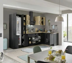 Bega BBK Cuisines Équipées|Afficher Blocs Cuisine<Bloc cuisine avec électroménager CORNWALL (bloc cuisine-réfrigérateur-armoire à provisions) IV