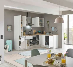 Bloc cuisine avec électroménager CORNWALL (cuisine d'angle-armoire coulissante) I