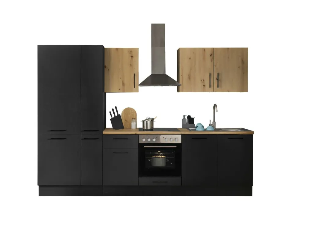 Bega BBK Cuisines Équipées|Afficher Blocs Cuisine<Bloc cuisine avec électroménager CORNWALL (bloc cuisine-réfrigérateur) V