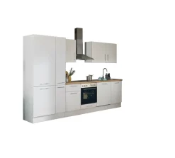 Bega BBK Cuisines Équipées|Afficher Blocs Cuisine<Bloc cuisine avec électroménager CORNWALL (bloc cuisine-lave-vaisselle-réfrigérateur-armoire coulissante) I