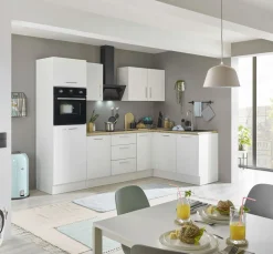 Bega BBK Cuisines Équipées|Afficher Blocs Cuisine<Bloc cuisine avec électroménager CORNWALL (cuisine d'angle-four-réfrigérateur) II