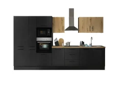 Bega BBK Cuisines Équipées|Afficher Blocs Cuisine<Bloc cuisine avec électroménager CORNWALL (bloc cuisine-four-réfrigérateur-micro-ondes-armoire coulissante) III