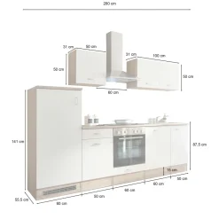 Bega BBK Meubles De Cuisine Andy|Cuisines Équipées<Bloc cuisine avec électroménager ANDY II