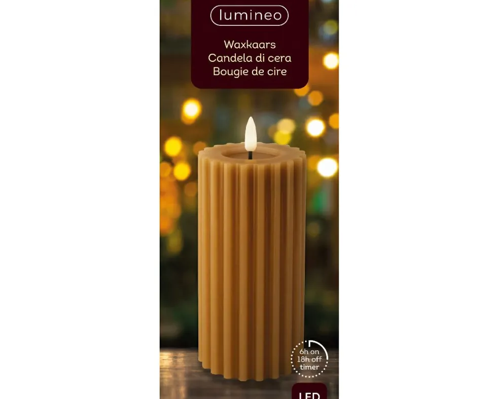 Bougie LED en cire véritable STRIPE
