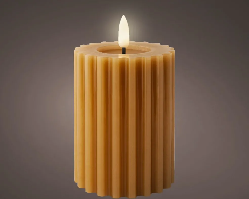 Bougie LED en cire véritable STRIPE