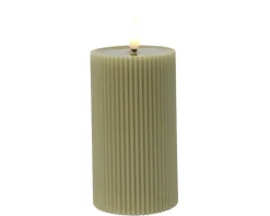 Kaemingk Bougies<Bougie LED en cire véritable aspect rainuré STRIPE