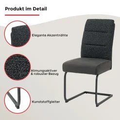 Duo Chaises Rembourrées|Chaises À Piètement Luge<Chaise MARGA