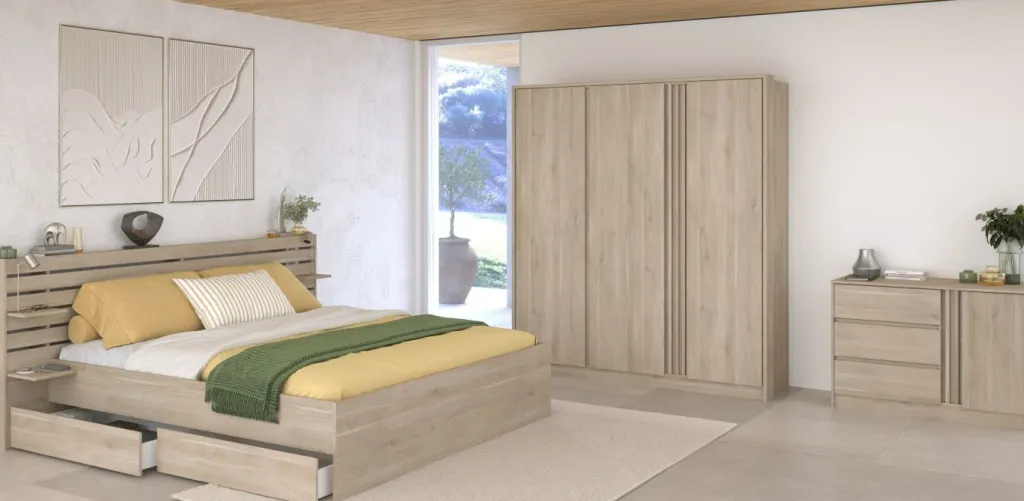 Parisot Chambres Complète<Chambre à coucher 3 éléments MIAMI 27