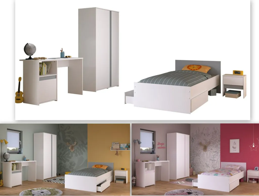 Enfant Parisot Chambres D'Enfant Completes<Chambre à coucher 6 éléments PIROUETTE 23