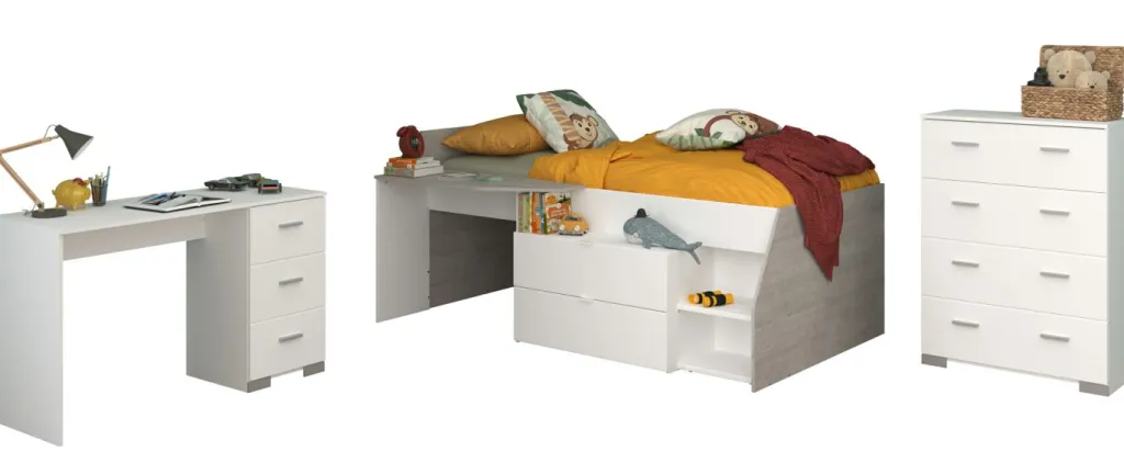 Enfant Parisot Chambres D'Enfant Completes<Chambre junior 3 éléments MILKY 15