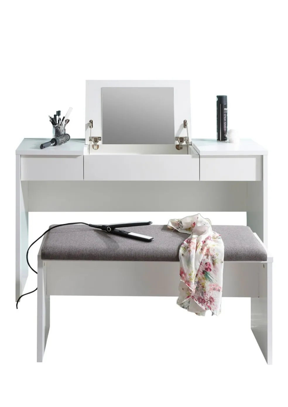 Coiffeuse avec banc BRISTOL