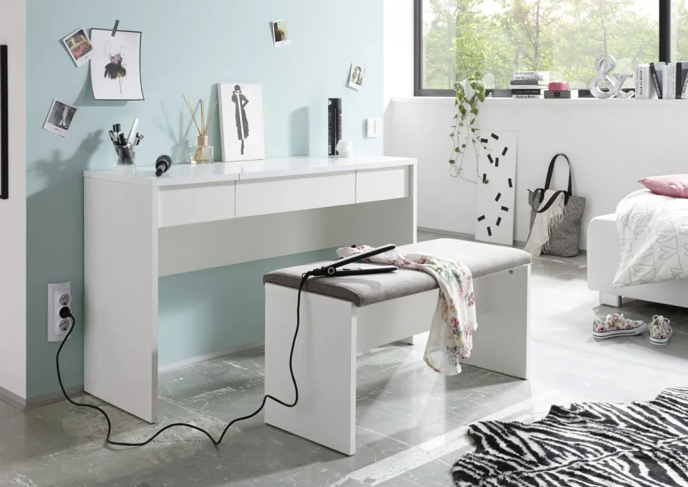 Coiffeuse avec banc BRISTOL