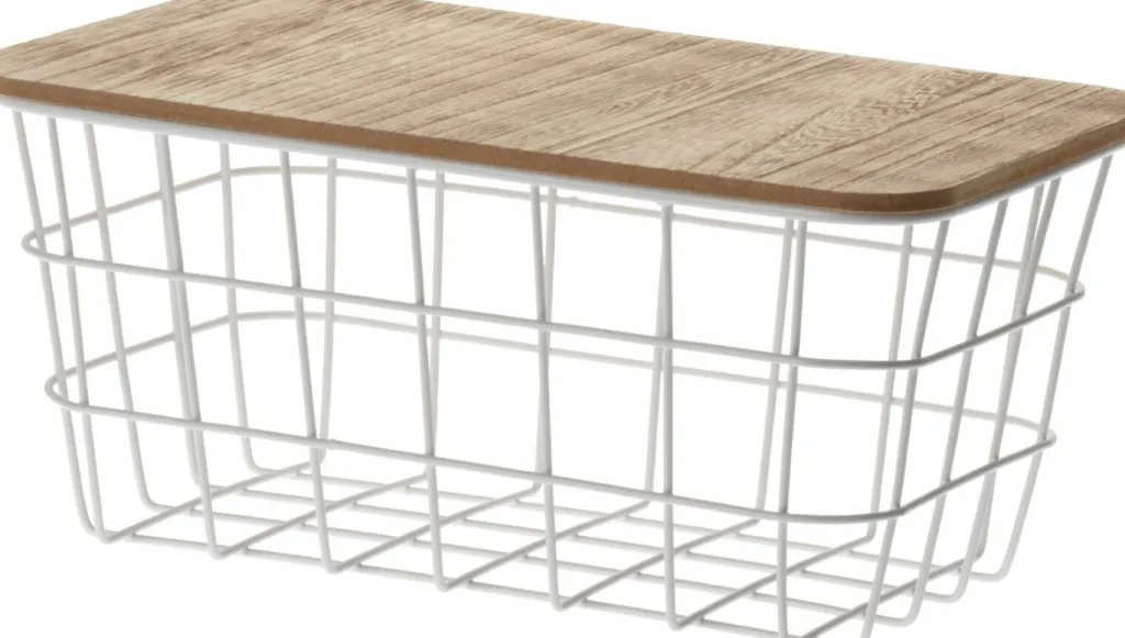 Koopman Corbeilles<Corbeille métalllique avec couvercle KITCHEN MARKET
