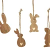 Kaemingk Pâques|Figurines Décoratives<Décoration à suspendre en bois lièvre EASTER