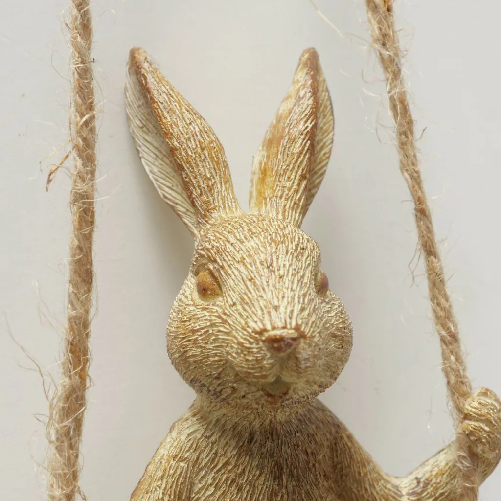 Boltze Figurines Décoratives|Pâques<Décoration à suspendre lièvre sur balançoire HOPPI