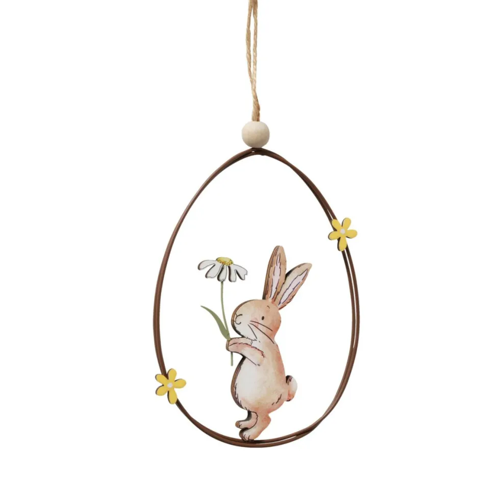 Décoration à suspendre lièvre dans œuf CHARMY