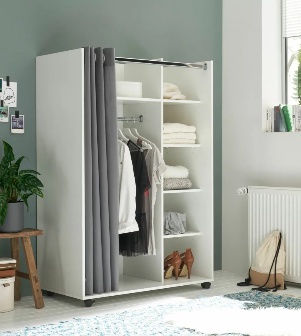 Pol-Power Armoires Multifonctions<Dressing avec rideau en tissu JENKE