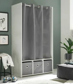 Pol-Power Armoires Multifonctions<Dressing avec rideau en tissu JENKE