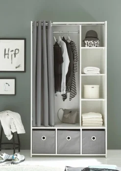 Pol-Power Armoires Multifonctions<Dressing avec rideau en tissu JENKE