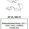 Eclairage LED pour tablette en verre AF ZL NW 01