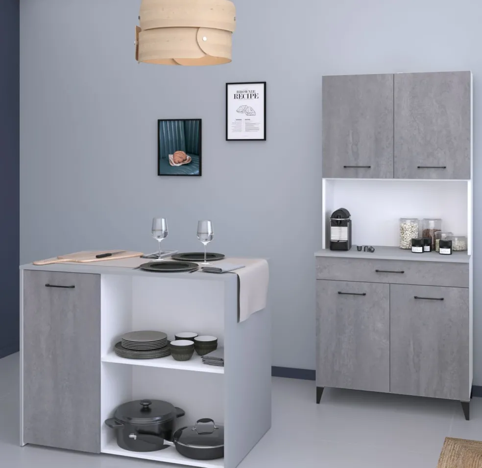 Ensemble avec buffet de cuisine MEMPHIS 3