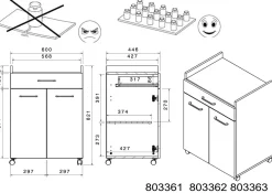 Ensemble avec buffet de cuisine MEMPHIS 1