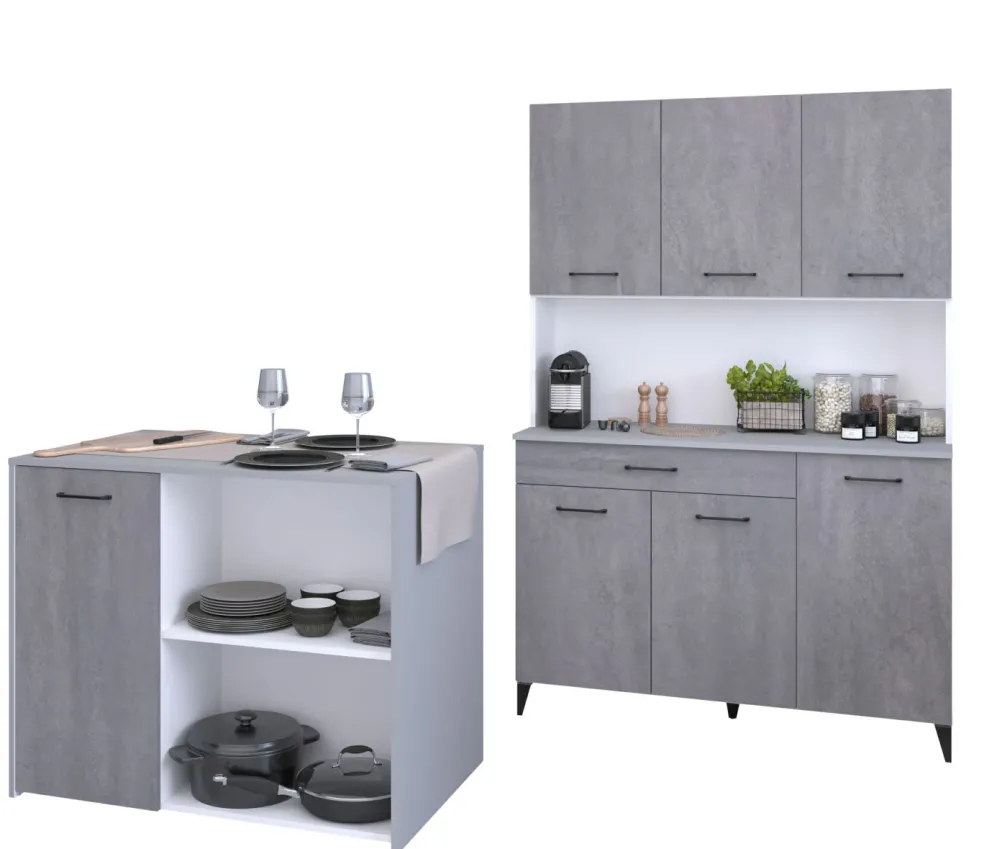 Ensemble avec buffet de cuisine MEMPHIS 4