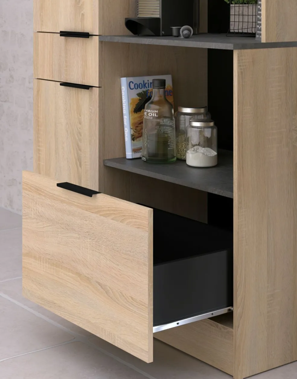 Ensemble de meubles de cuisine avec buffet PORTLAND 3
