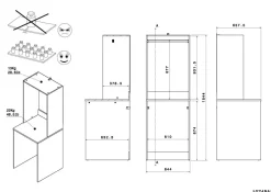 Parisot Meubles De Rangement Pour Machine À Laver<Ensemble de meubles pour machine à laver LAUNDRY 1