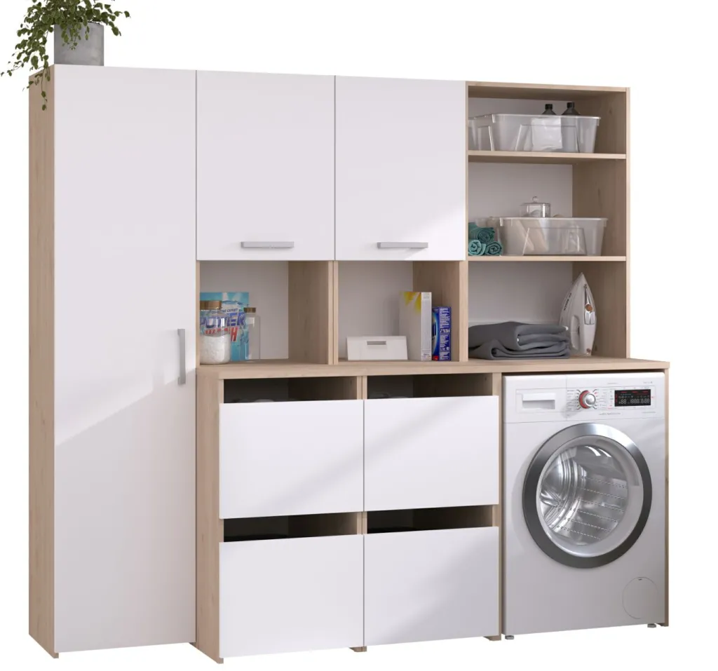 Parisot Meubles De Rangement Pour Machine À Laver|Armoires De Salle De Bains<Ensemble de meubles pour machine à laver LAUNDRY 3