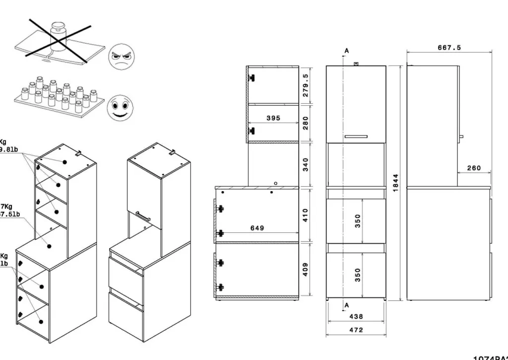 Parisot Meubles De Rangement Pour Machine À Laver<Ensemble de meubles pour machine à laver LAUNDRY 5