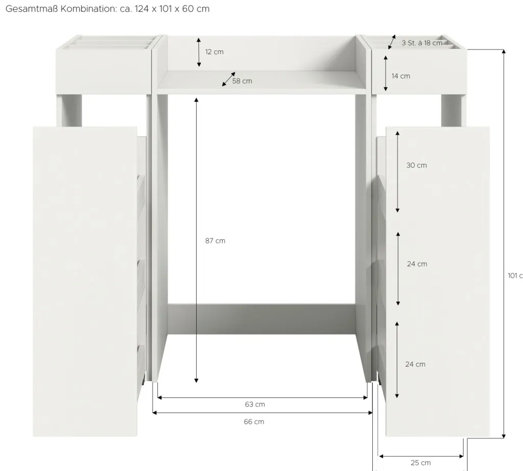 Xonox Meubles De Rangement Pour Machine À Laver<Ensemble pour machine à laver MEKI
