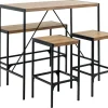 Ensemble table bar, banc et tabourets BERLIN