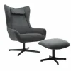 Salesfever Fauteuils Rembourrées|Fauteuils À Oreilles<Fauteuil avec repose-pied 367841
