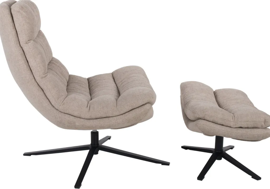 Duo Fauteuils Lounge|Fauteuils Rembourrées<Fauteuil relax avec reopose-pied PORTO