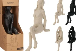 Figurine décorative femme assise sur le rebord DEKO