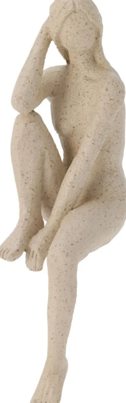 Figurine décorative femme assise sur le rebord DEKO