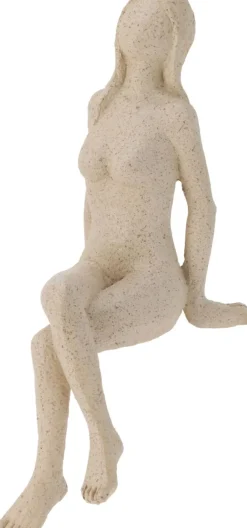 Figurine décorative femme assise sur le rebord DEKO