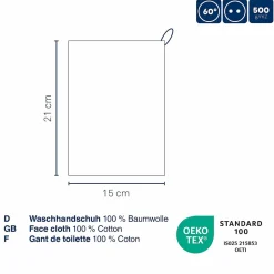 Kela Textiles De Salle De Bains<Gant de toilette gris caillou LADESSA