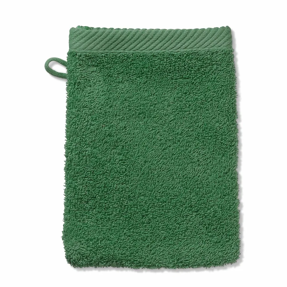 Gant de toilette vert feuille LADESSA
