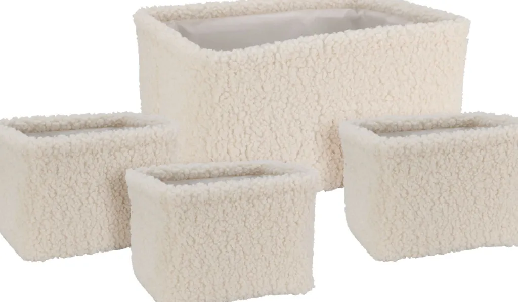 Koopman Corbeilles<Grand panier aspect peluche EH