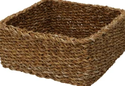 Koopman Corbeilles<Grand panier carré en jonc de mer EH