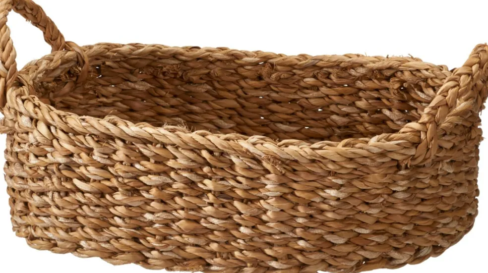 Grand panier ovale en jonc de mer EH