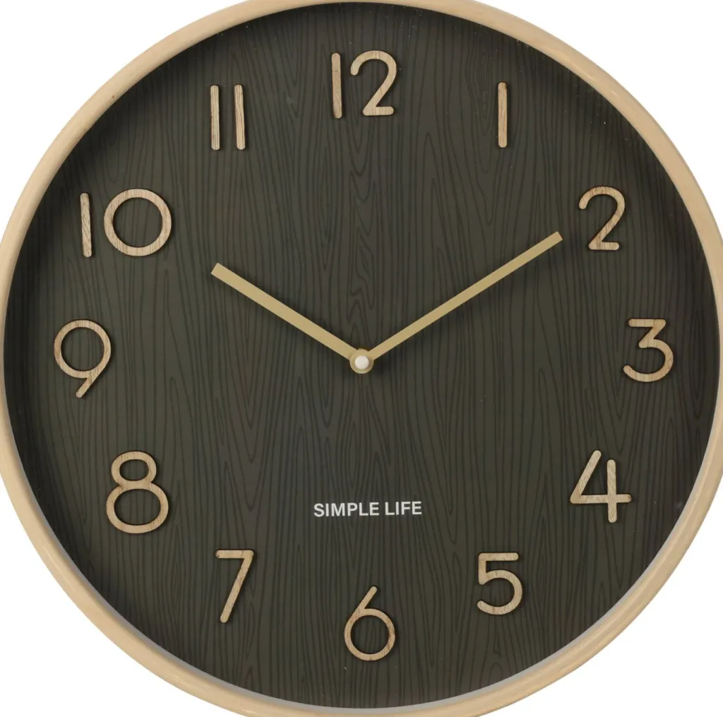 Koopman Horloges<Horloge murale aspect bois EH