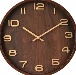 Horloge murale aspect bois EH