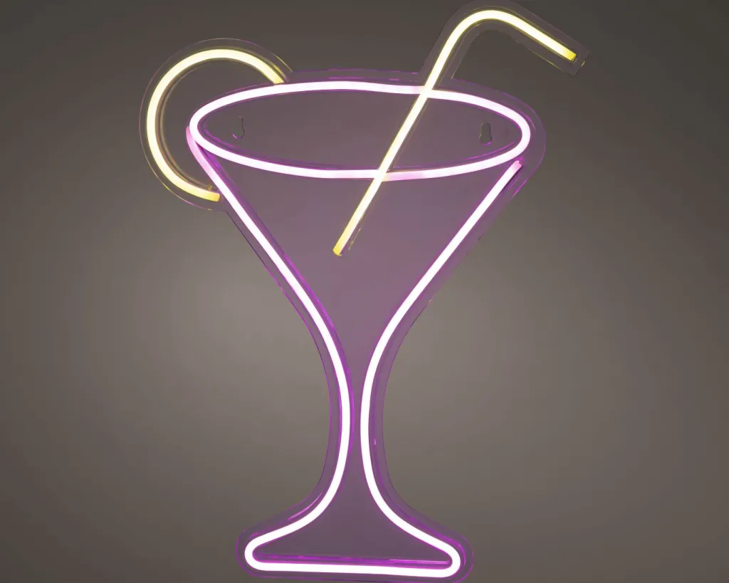 Kaemingk Lampes Décoratives|Appliques Murales<LED néon verre à cocktail NEON