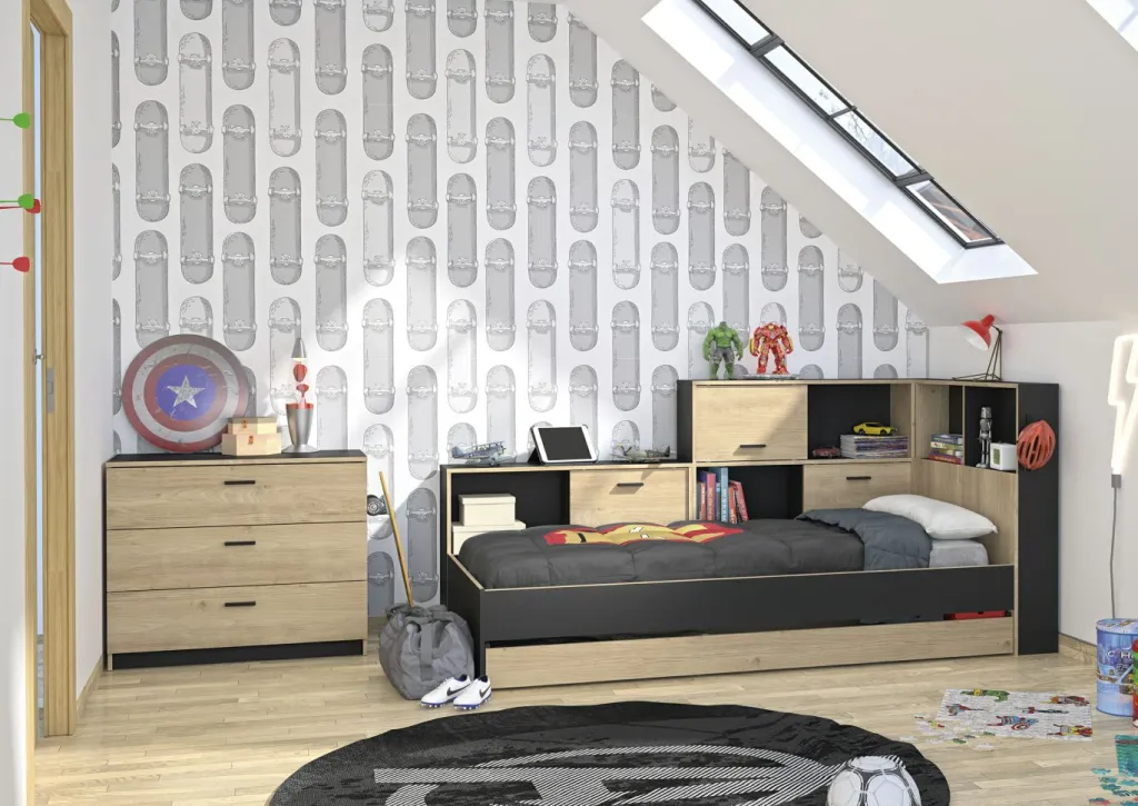 Enfant Gami Lits Simple|Lits Pour Enfants Et Adolescents<Lit avec rangement ERWAN